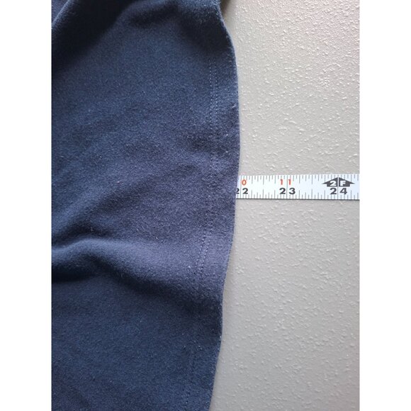 Vintage MC Sportswear Christmas Reindeer Santa TShirt M Navy Embroidered Festive - Picture 7 of 7